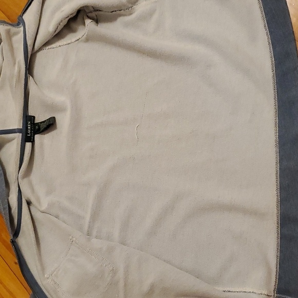 Lauren Ralph Lauren cotton light zip hoodie. Light blue (blue jeans). Size M. - Picture 13 of 13
